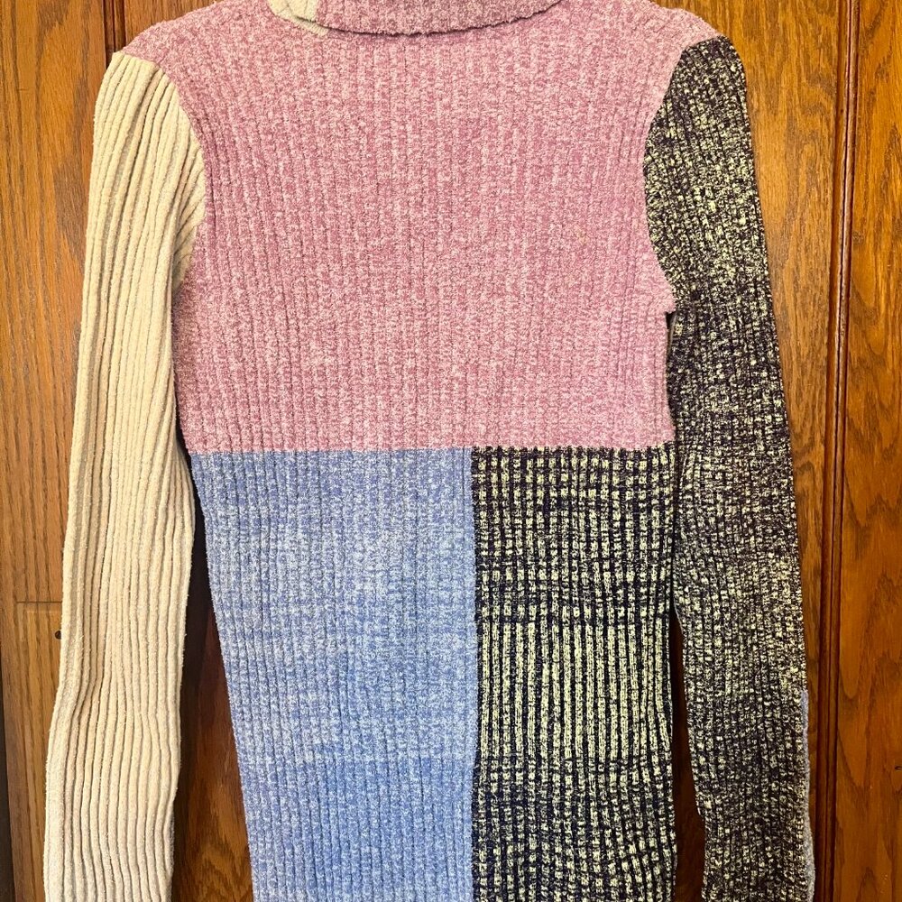 3.1 Phillip Lim Mixed Patchwork Ribbed Turtleneck… - image 2